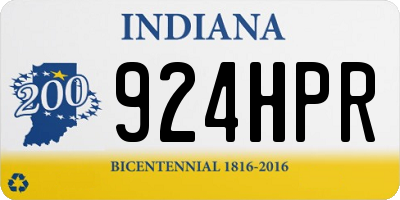 IN license plate 924HPR