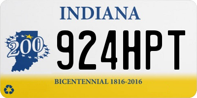 IN license plate 924HPT