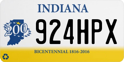 IN license plate 924HPX
