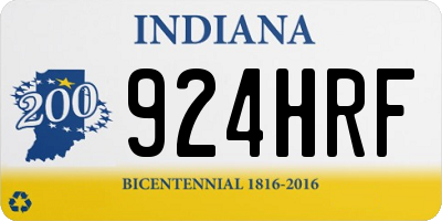 IN license plate 924HRF