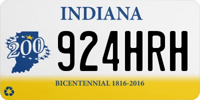 IN license plate 924HRH