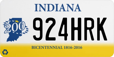 IN license plate 924HRK