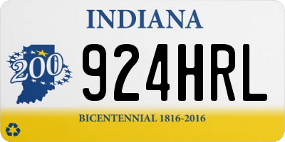 IN license plate 924HRL