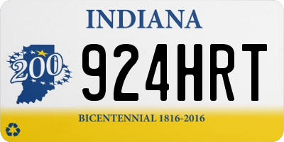 IN license plate 924HRT