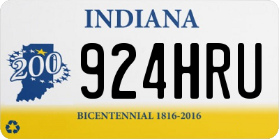 IN license plate 924HRU