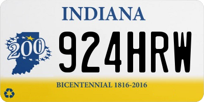 IN license plate 924HRW