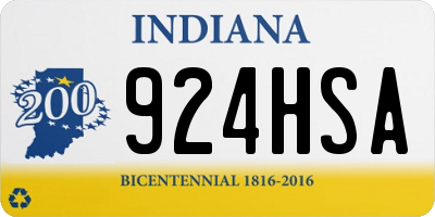 IN license plate 924HSA