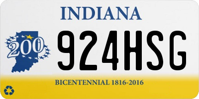 IN license plate 924HSG
