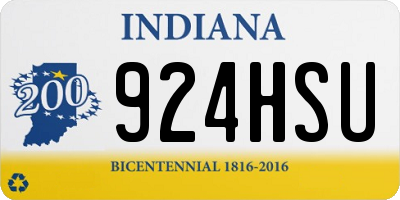 IN license plate 924HSU