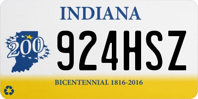 IN license plate 924HSZ