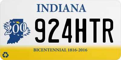 IN license plate 924HTR