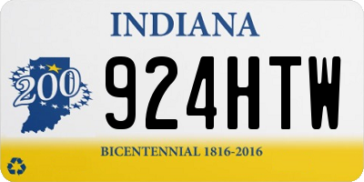 IN license plate 924HTW