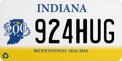 IN license plate 924HUG