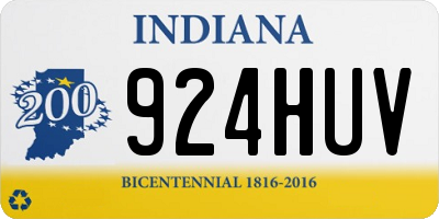 IN license plate 924HUV