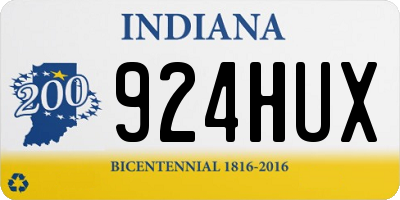 IN license plate 924HUX