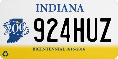 IN license plate 924HUZ