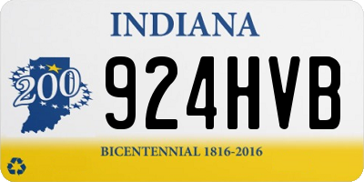 IN license plate 924HVB