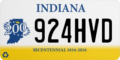 IN license plate 924HVD
