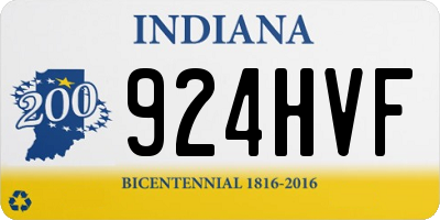 IN license plate 924HVF