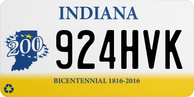 IN license plate 924HVK