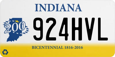 IN license plate 924HVL