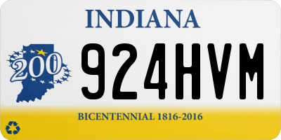 IN license plate 924HVM