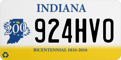IN license plate 924HVO