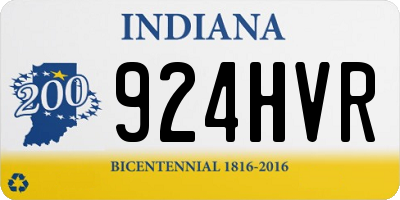 IN license plate 924HVR