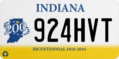 IN license plate 924HVT