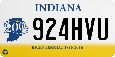 IN license plate 924HVU