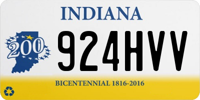 IN license plate 924HVV