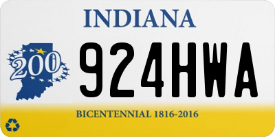 IN license plate 924HWA