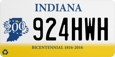 IN license plate 924HWH