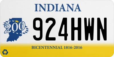 IN license plate 924HWN