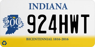 IN license plate 924HWT