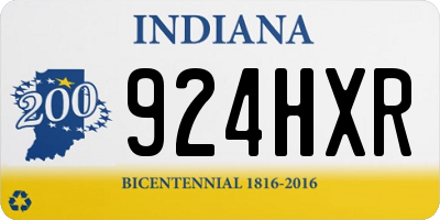IN license plate 924HXR