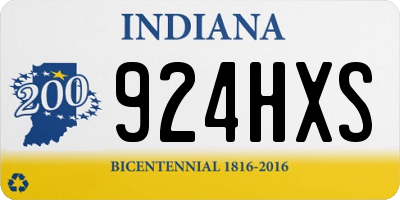 IN license plate 924HXS