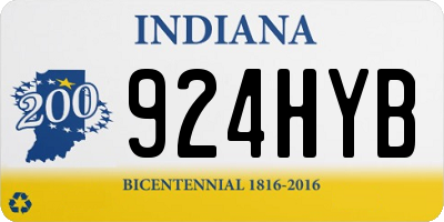 IN license plate 924HYB