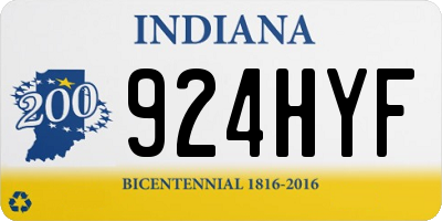 IN license plate 924HYF