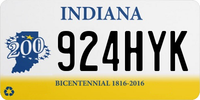 IN license plate 924HYK