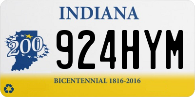 IN license plate 924HYM