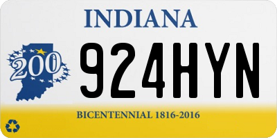 IN license plate 924HYN