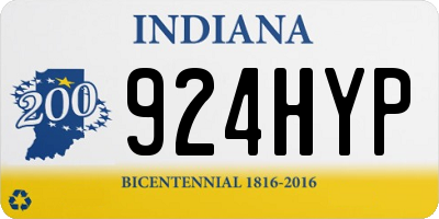 IN license plate 924HYP