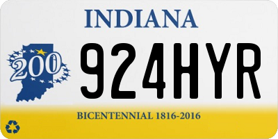IN license plate 924HYR