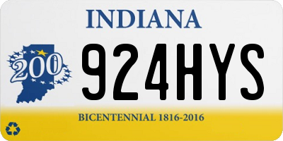 IN license plate 924HYS