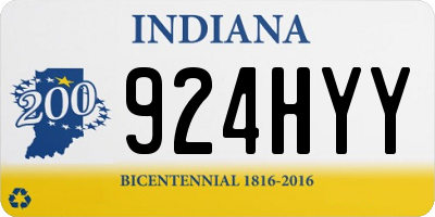 IN license plate 924HYY