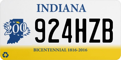 IN license plate 924HZB