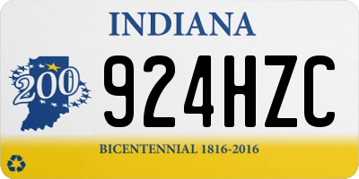 IN license plate 924HZC