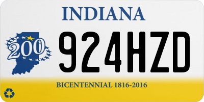 IN license plate 924HZD