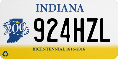 IN license plate 924HZL